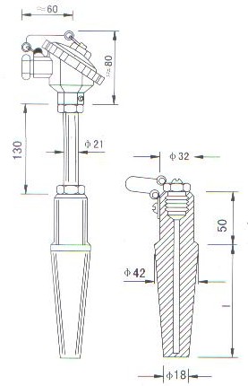 Medium temperature and medium pressure thermocouple (thermal resistance) product structure