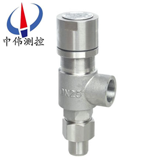 Spring micro-open external thread safety valve