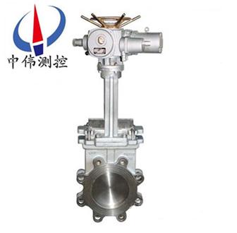 High temperature electric knife type valve
