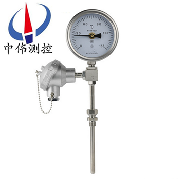 Thermocouple remote double metal thermometer