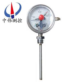 Electric contact remote double metal thermometer