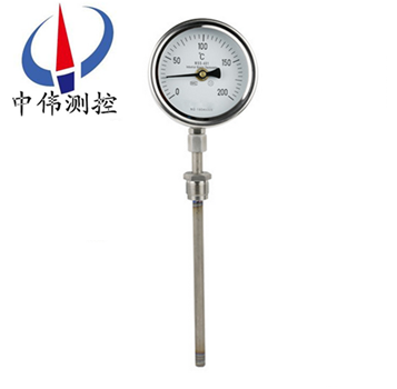 Stainless steel double metal thermometer