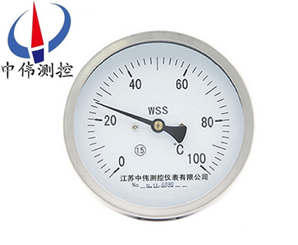 The axial type double metal thermometer