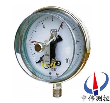 Seismic reed electric contact pressure gauge