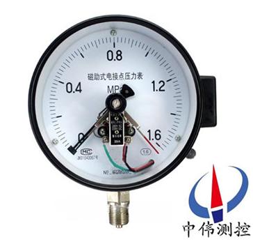 Magnetic type electric contact pressure gauge