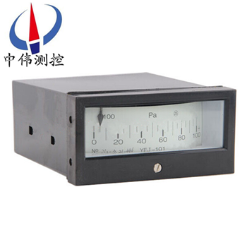 Rectangular bellows electric contact pressure gauge