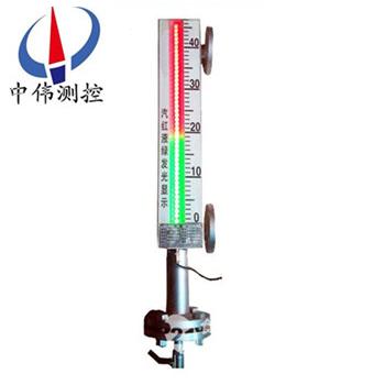 Magneto optical double color liquid level gauge