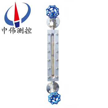 Reflective glass level gauge