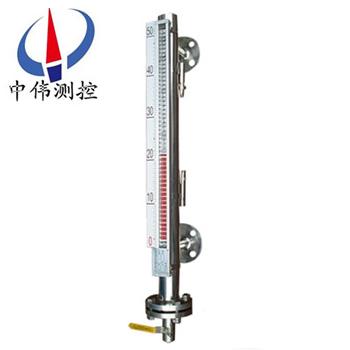 Jacket type magnetic turning plate level gauge