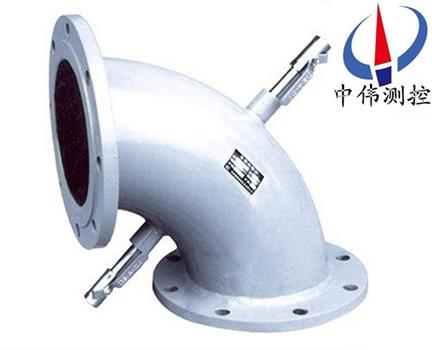 L bend flow meter